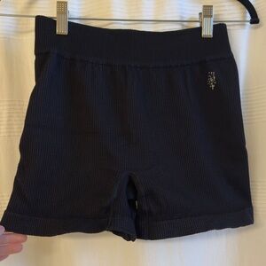 Free People Movement thick ribbed biker shorts